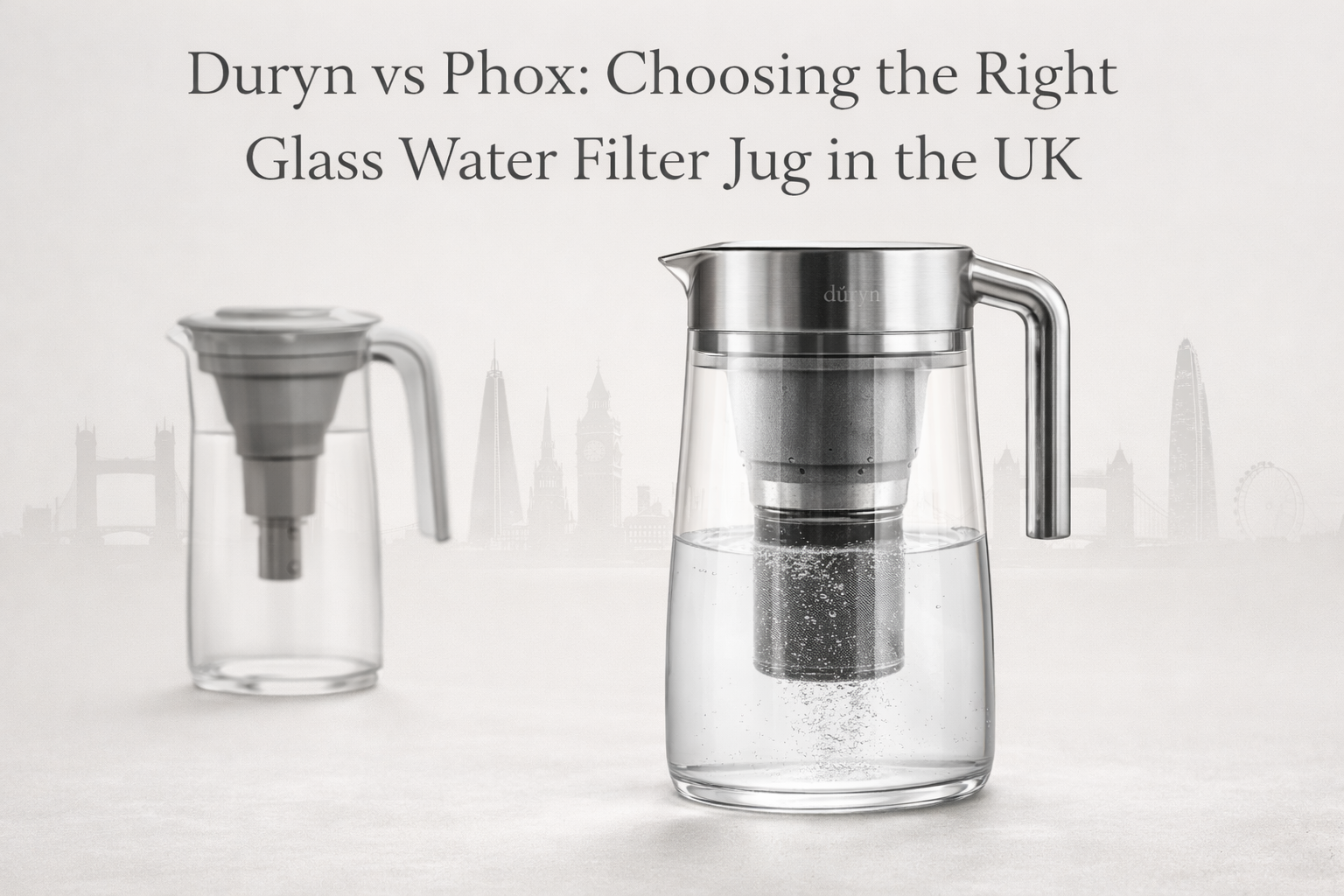 Duryn vs Phox: Choosing the Right Glass Water Filter Jug in the UK